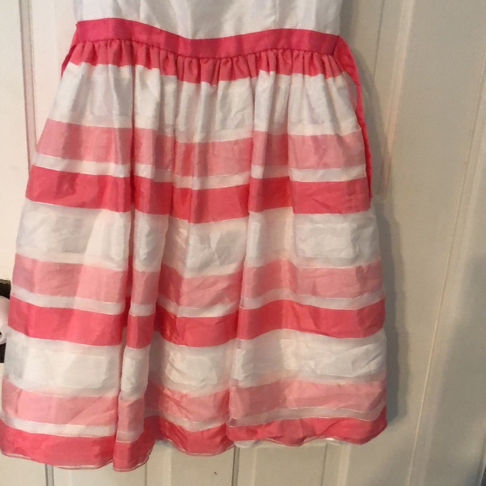 🐇🐣Easter Dress EUC Big girls pink and white dress with removable sweater - Picture 5 of 6